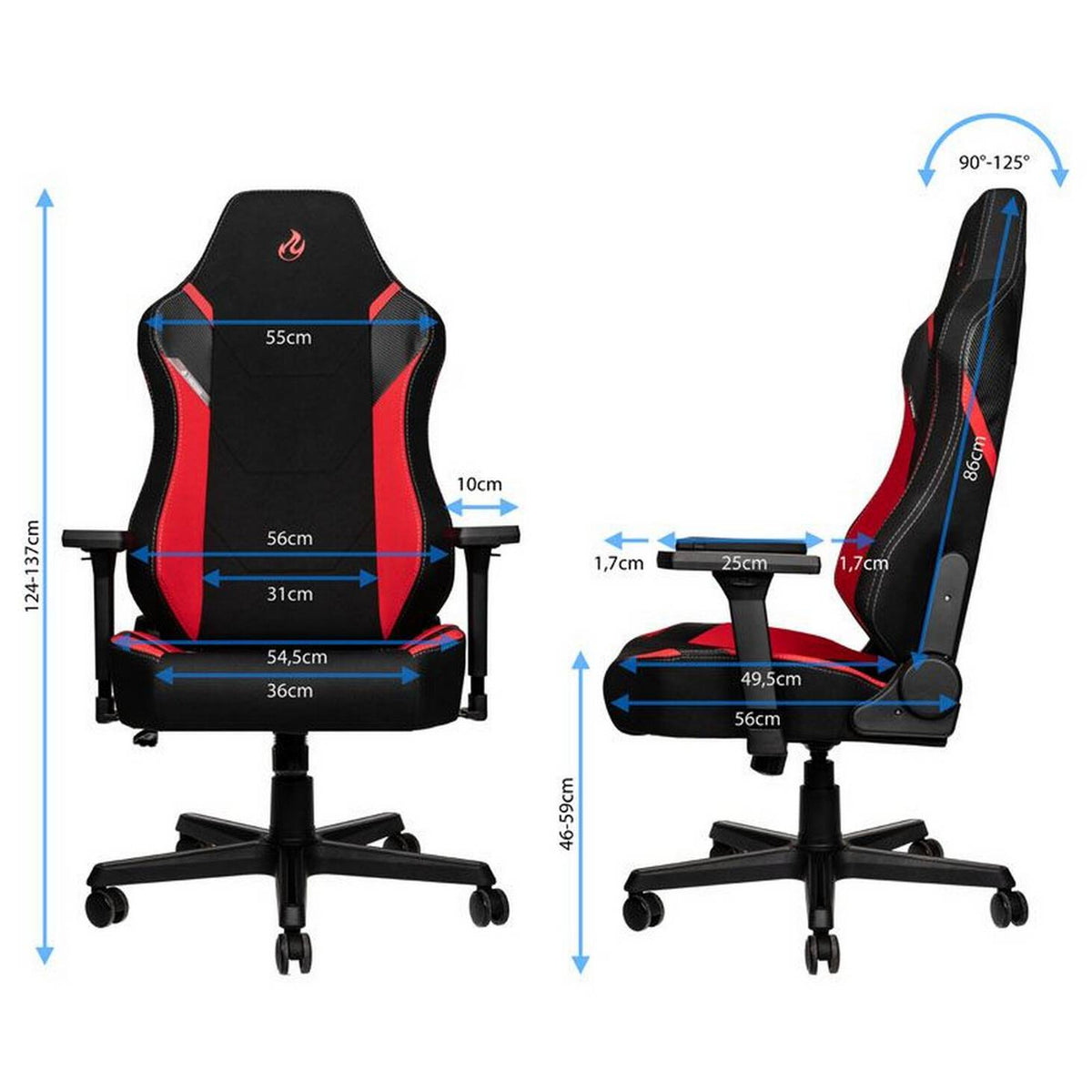 Nitro Concepts X1000 gaming chair red 02