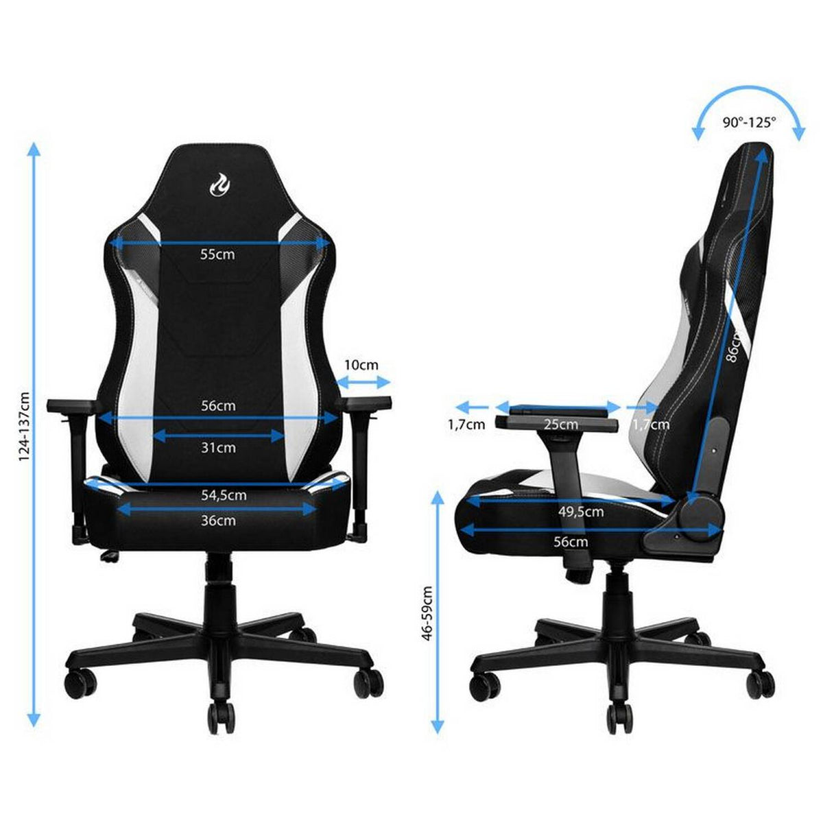 Nitro Concepts X1000 gaming chair white 02